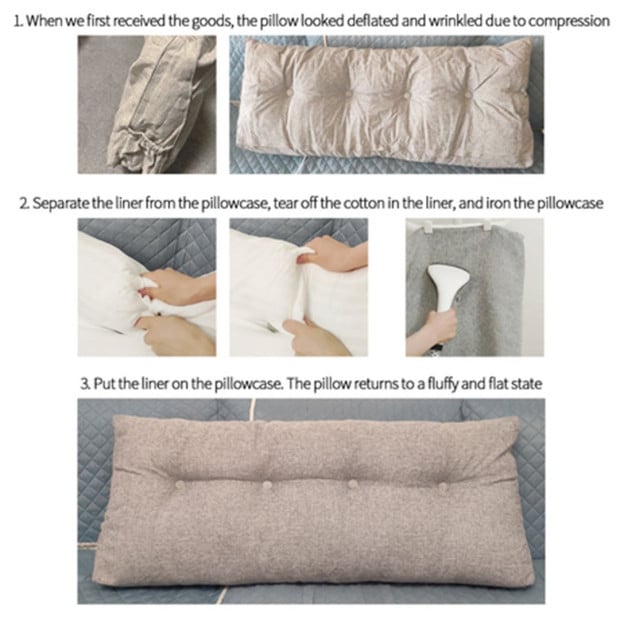 180cm Coffee Triangular Wedge Bed Pillow Backrest Tatami Cushion Image 7