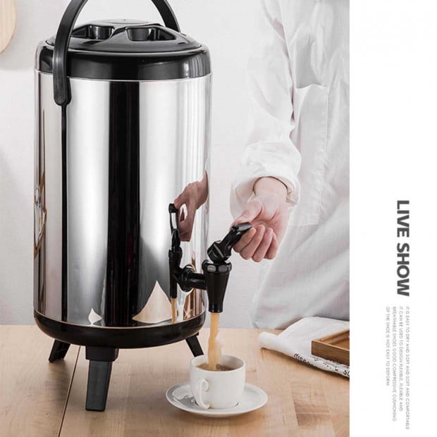 SOGA 12L Portable Insulated Cold/Heat Coffee Tea Beer Barrel Brew Pot Image 7