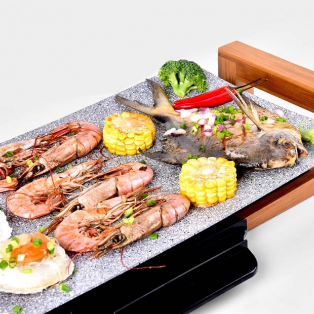 SOGA Electric Ceramic BBQ Grill Non-stick Surface Indoor & Outdoor Image 8