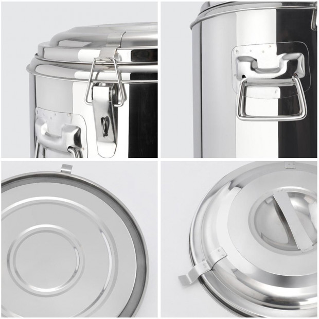 30L Stainless Steel Insulated Stock Pot Dispenser Hot & Cold Container Image 8
