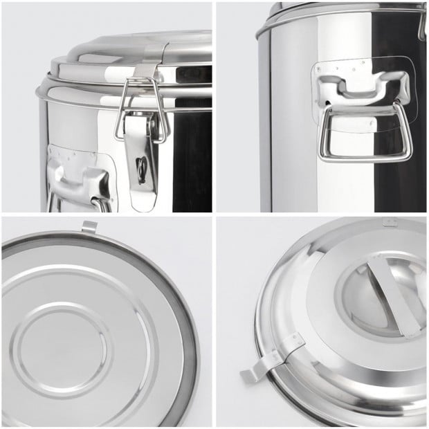 35L Stainless Steel Insulated Pot Dispenser Hot & Cold Container Image 8