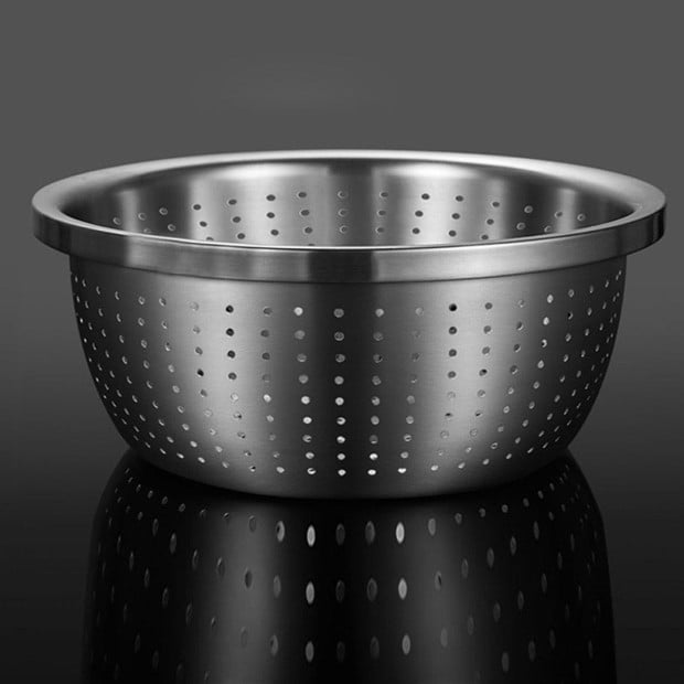 Stainless Steel Nesting Colander Sink Washing Bowl Strainer  Set of 5 Image 8
