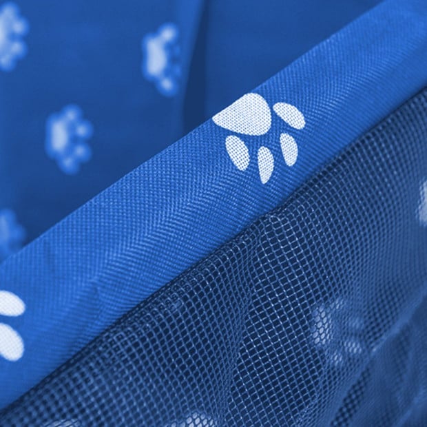 Pet Booster Car Seat Mesh Safety Travel Portable Dog Carrier Bag Blue Image 8