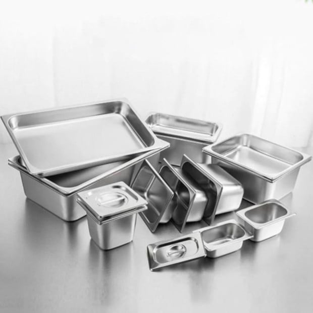 Gastronorm GN Pan Full Size 1/1 2cm Deep Stainless Steel Tray Image 8