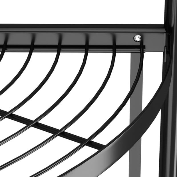 4 Tier Steel Triangular Corner Stand Multi-Functional Shelves Black Image 8
