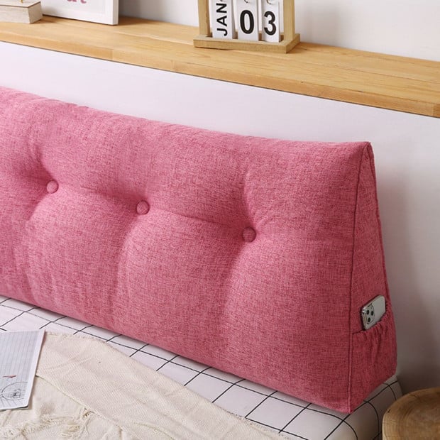 120cm Pink Triangular Wedge Bed Pillow Backrest Tatami Cushion Image 8