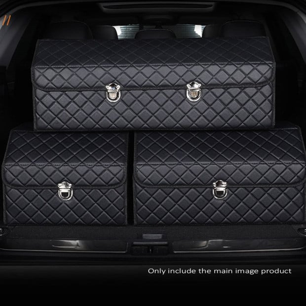 Car Boot Collapsible Foldable Trunk Cargo Box Black/White - Large Image 8