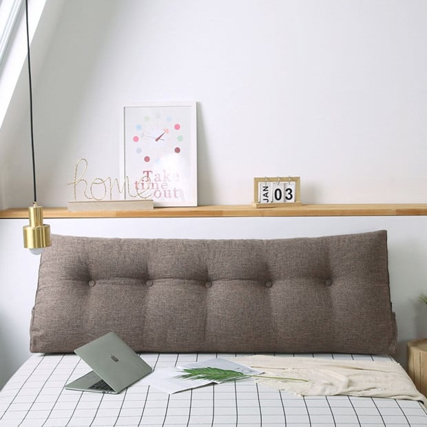 180cm Coffee Triangular Wedge Bed Pillow Backrest Tatami Cushion Image 8