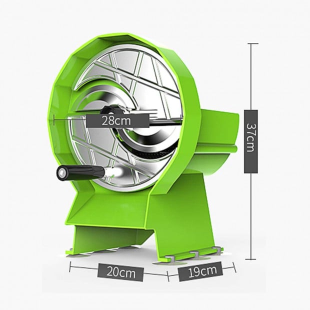 SOGA Commercial Manual Vegetable Fruit Slicer Kitchen Cutter Machine Green Image 8