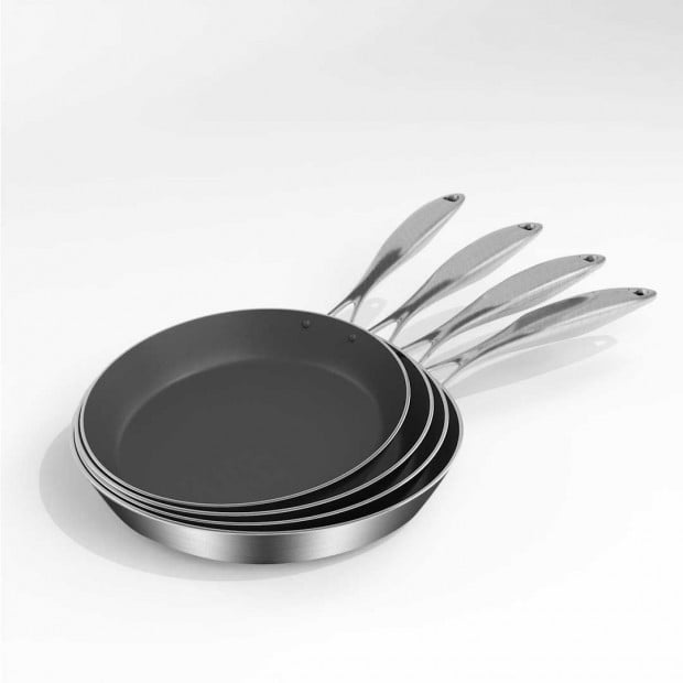 SOGA Stainless Steel Fry Pan 20cm 28cm Frying Pan Induction Non Stick Image 8
