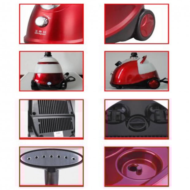 SOGA Professional Commercial Garment Portable Cleaner Steam Iron Red Image 8