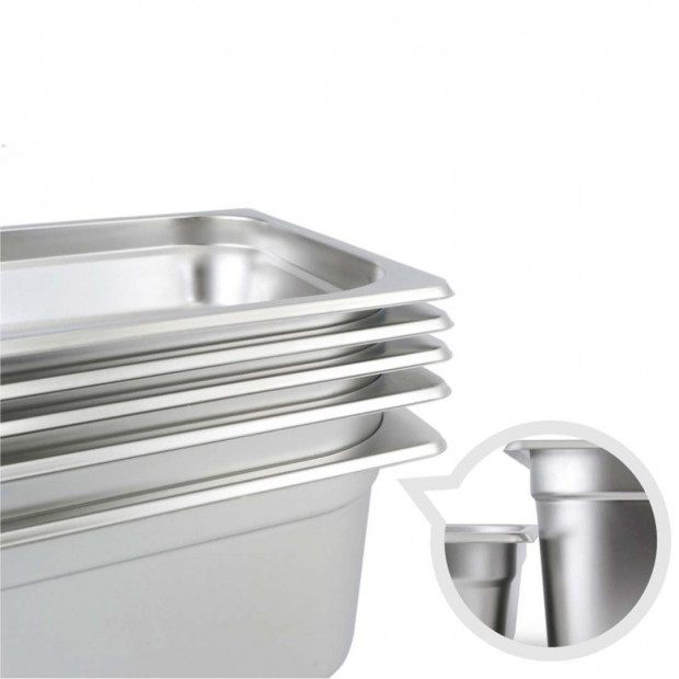SOGA Gastronorm GN Pan Full Size 1/1 GN Pan 6.5cm Deep Stainless Steel Image 8