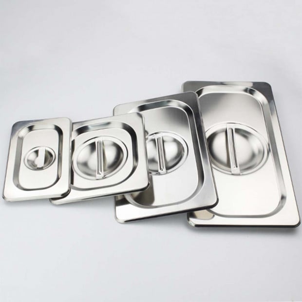Gastronorm GN Pan Lid Full Size 1/1 Stainless Steel Tray Top Cover Image 9