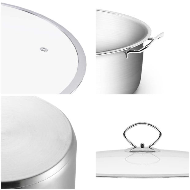 Stainless Steel 28cm Casserole With Lid Induction Cookware Image 9
