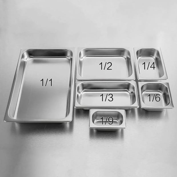 Gastronorm GN Pan Full Size 1/1 2cm Deep Stainless Steel Tray Image 9