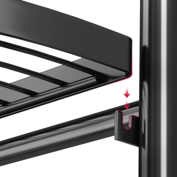 4 Tier Steel Triangular Corner Stand Multi-Functional Shelves Black Image 9