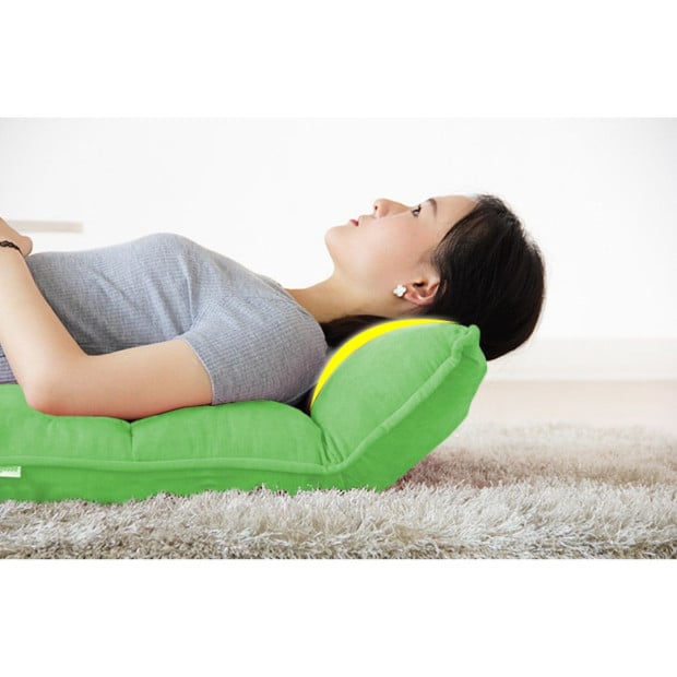 Foldable Tatami Floor Sofa Lounge Chair Recliner Lazy - Green Image 9