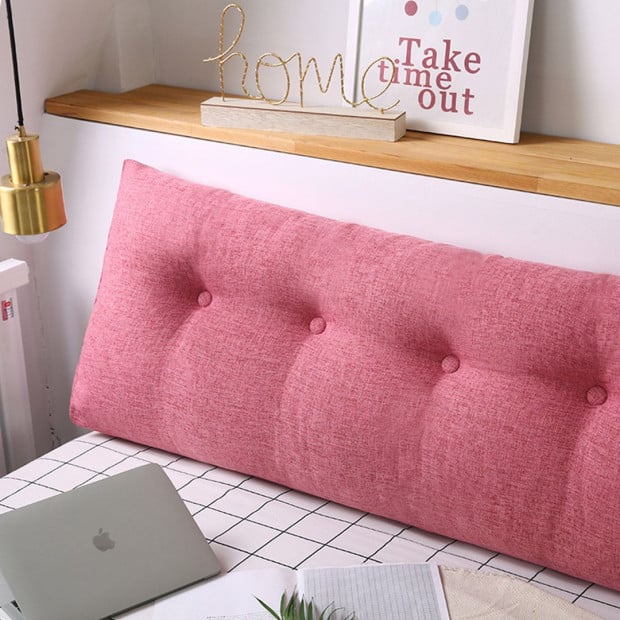 120cm Pink Triangular Wedge Bed Pillow Backrest Tatami Cushion Image 9