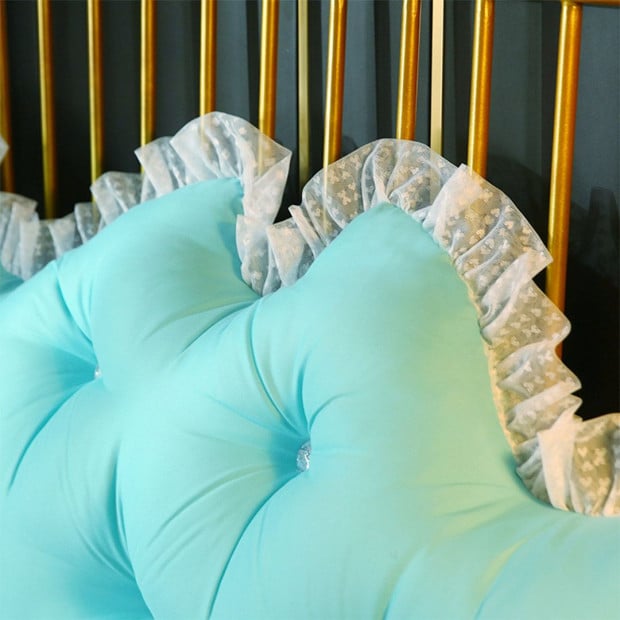 180cm Light Blue Princess Bed Pillow Backrest Bedside Tatami Cushion Image 9