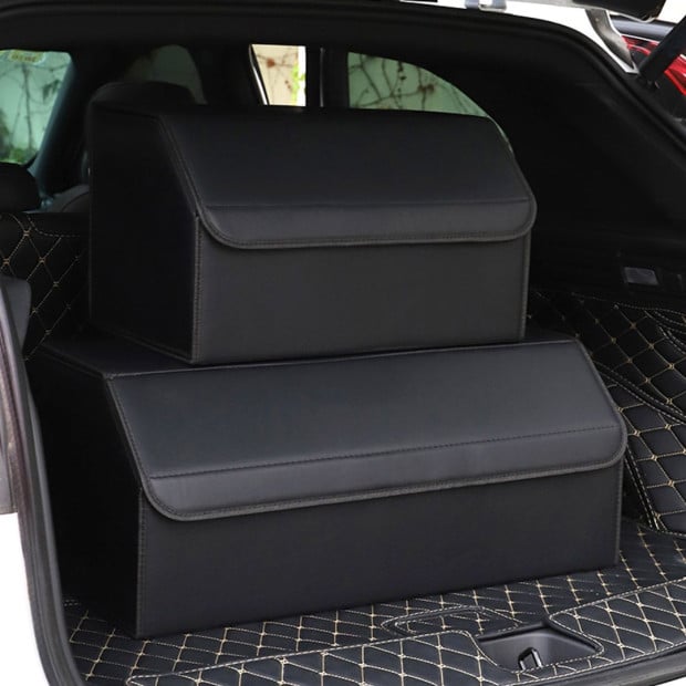 Car Boot Collapsible Foldable Trunk Portable Storage Box Black Large Image 9