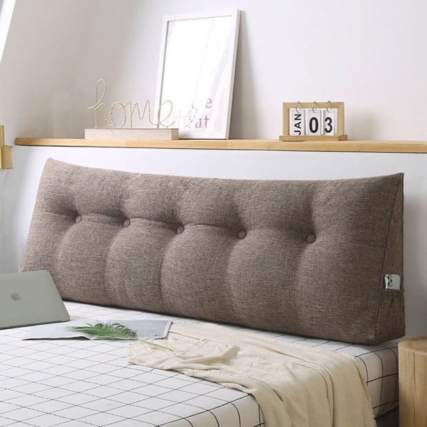 180cm Coffee Triangular Wedge Bed Pillow Backrest Tatami Cushion Image 9