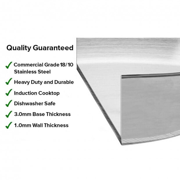 SOGA 14L Wide Stock Pot and 50L Tall Top Grade Thick Stainless Steel Image 9