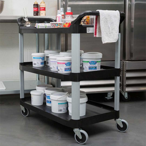 SOGA 2x 3 Tier Food Trolley Food Waste Cart Food Utility Mechanic Image 9