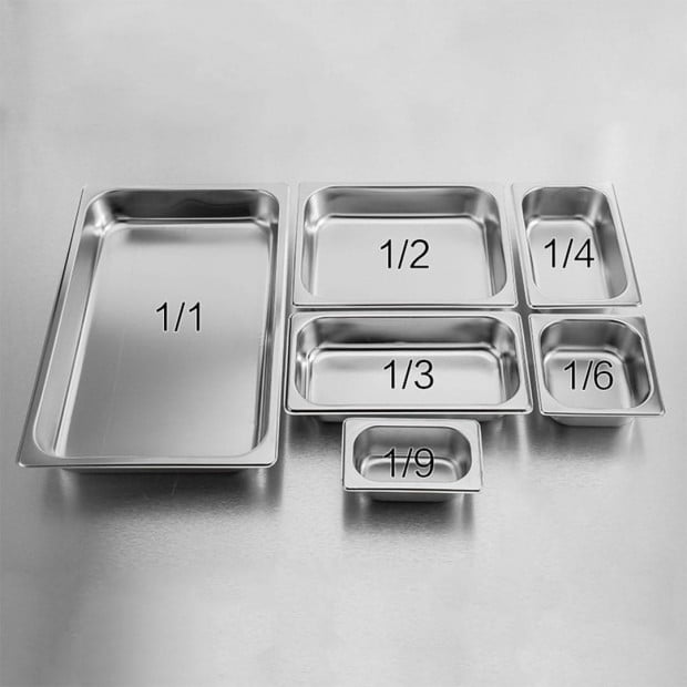 Gastronorm GN Pan Full Size 1/3 GN Pan 6.5 cm Stainless Steel Tray Image 6