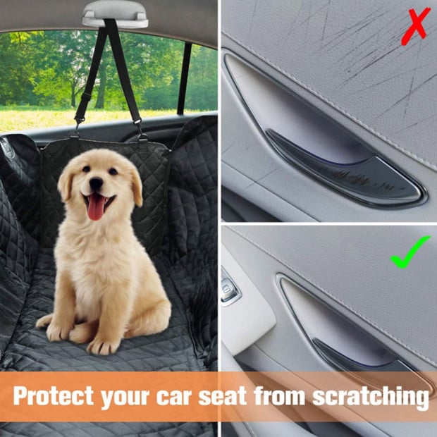 600D Oxford Cloth Dog Car Cover Back Seat Protector Pet Mat Black Image 10