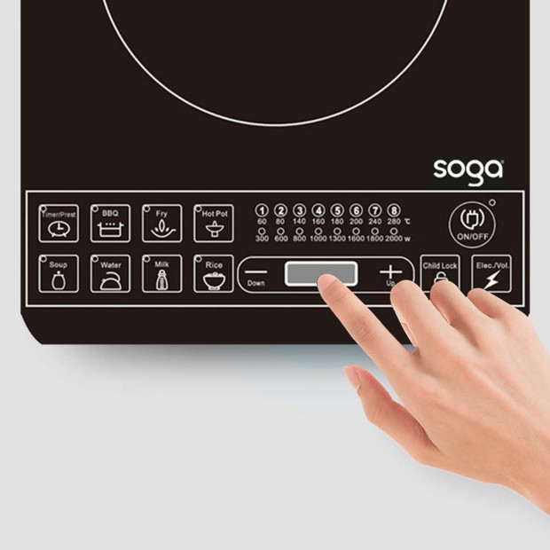 Electric Smart Induction Cooktop 28cm Stainless Steel Casserole Image 10