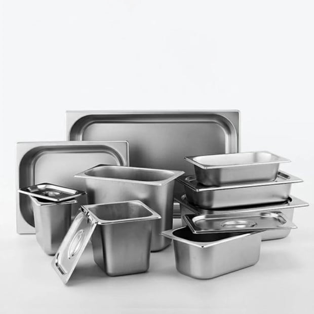 Gastronorm GN Pan Full Size 1/1 2cm Deep Stainless Steel Tray Image 10