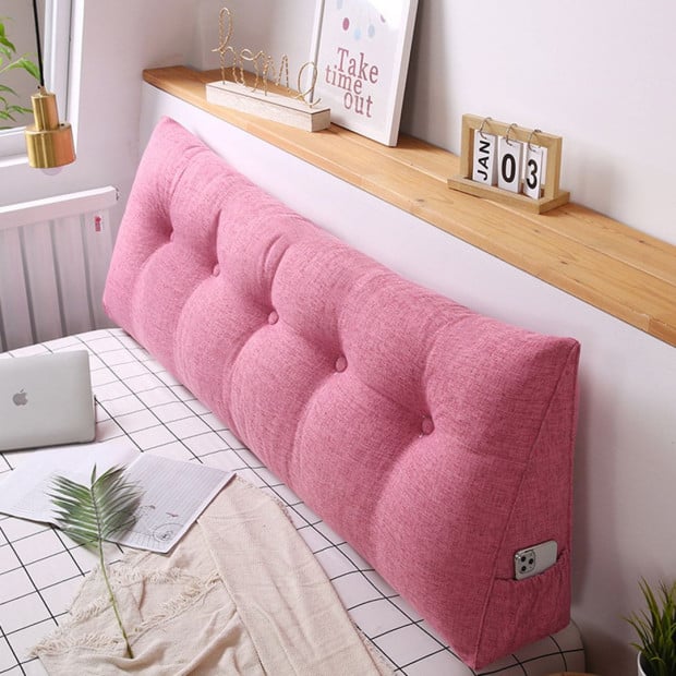 180cm Pink Triangular Wedge Bed Pillow Backrest Tatami Cushion Image 10