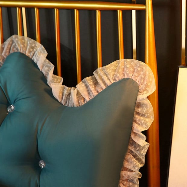 180cm Blue-Green Princess Bed Pillow Backrest Bedside Tatami Cushion Image 10