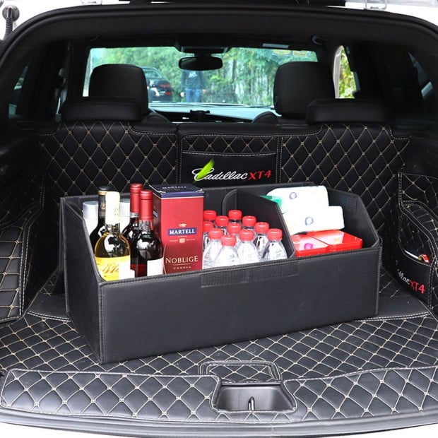 Car Boot Collapsible Foldable Trunk Portable Storage Box Black Large Image 10