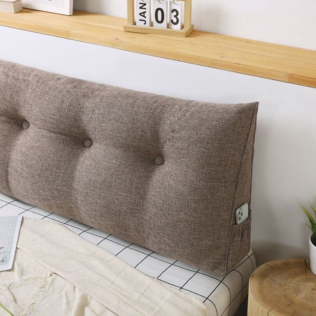 150cm Coffee Triangular Wedge Bed Pillow Backrest Tatami Cushion Image 10