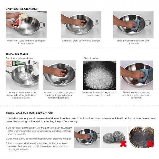 SOGA Stainless Steel 33L No Lid Brewery Pot With Beer Valve 35*35cm Image 10