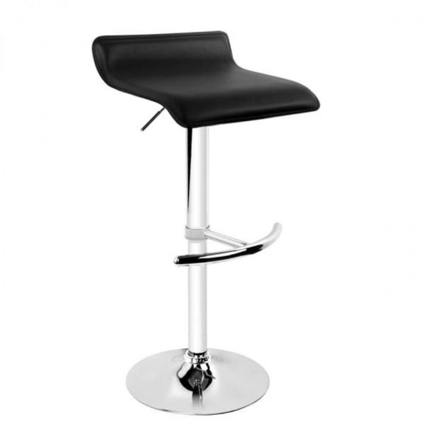 Upholstered In finest PVC 2x Mika Barstool Black