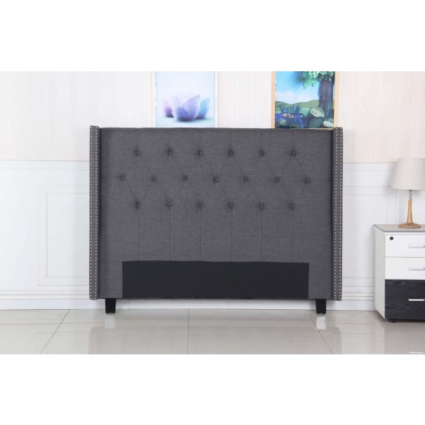 Milano Queen Charcoal Headboard Image 2