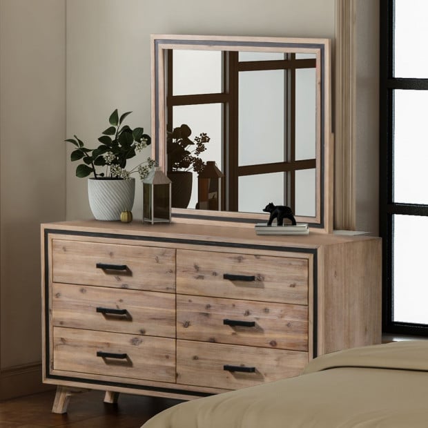 Seashore Vintage Style 6 Drawer Dresser Image 2