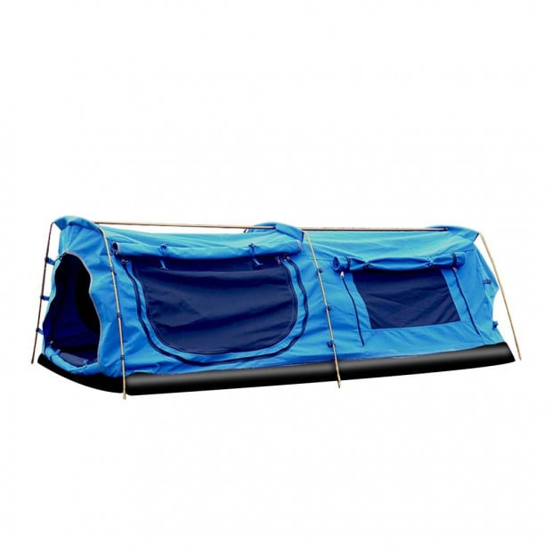 Mountviewe Dome Camping Swag Mattress Canvas Tent Kings Pole