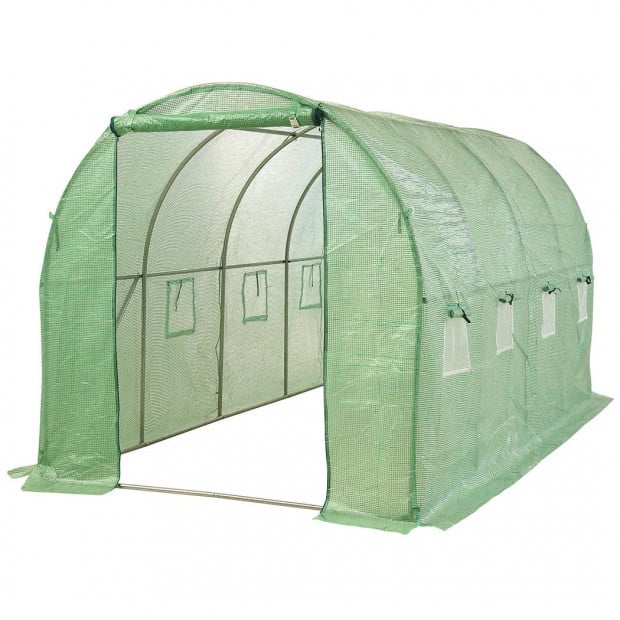 Greenhouse Garden Shed Tunnel Plant Storage Cover Green House 4x2M