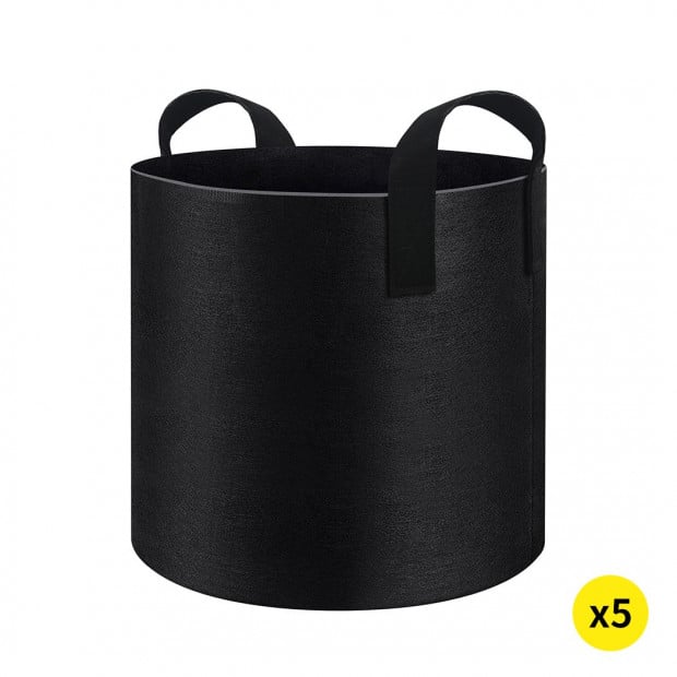 Fabric Plant Pots Container Planter Bag Pouch Root 7 Gallon Pot 5 Pack Image 2