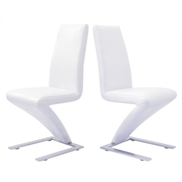Premium Black/Red/White Leatherette 2x Z Chair White