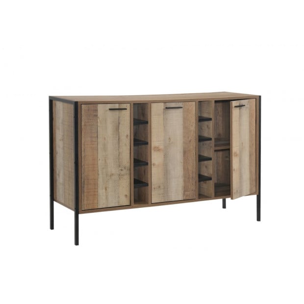 Mascot Wine Cabinet Drawer Chest Oak Colour Image 2