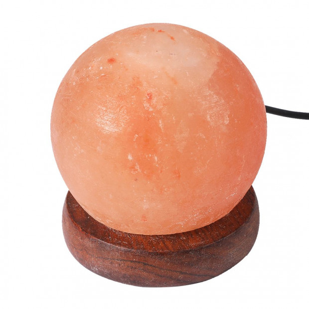Himalayan Salt Lamp Globe USB Natural Crystal Rock Cord Lamps Globes Image 2