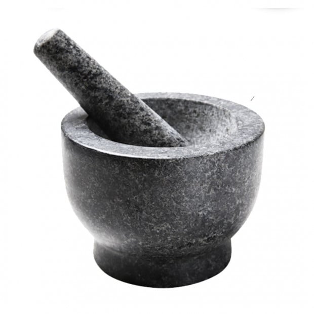 Solid Stone Food Preparation Granite Spice Herb Grinder Kitchen Tools Image 2