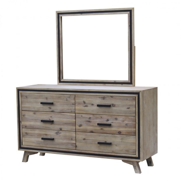 Seashore Vintage Style 6 Drawer Dresser