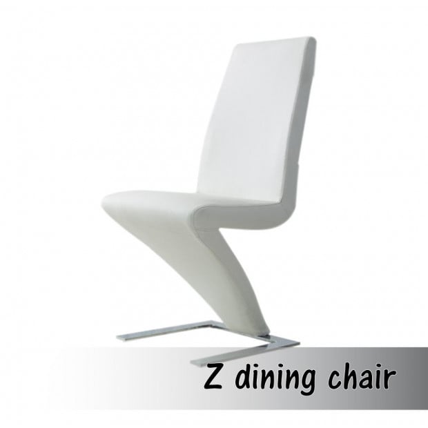 Premium Black/Red/White Leatherette 2x Z Chair White Image 3