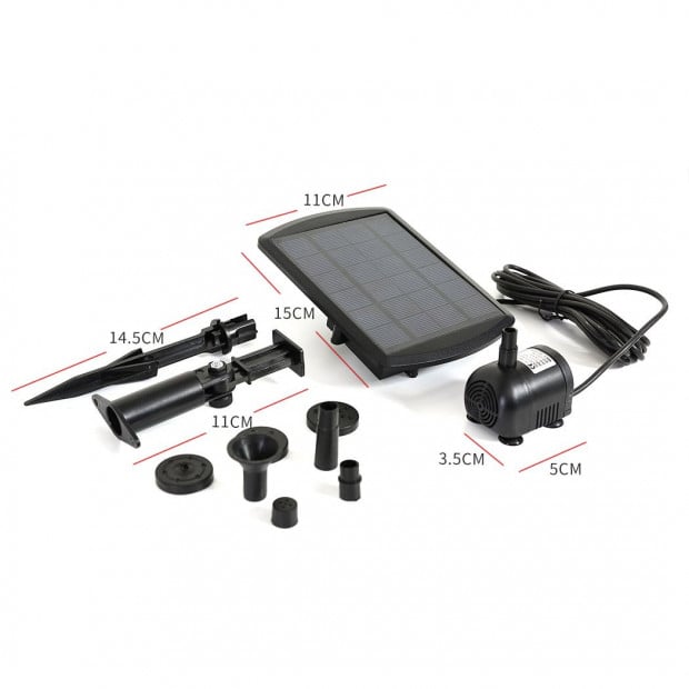Solar Fountain Water Pump Kit Pool Submersible Outdoor Garden 1.8W Image 3