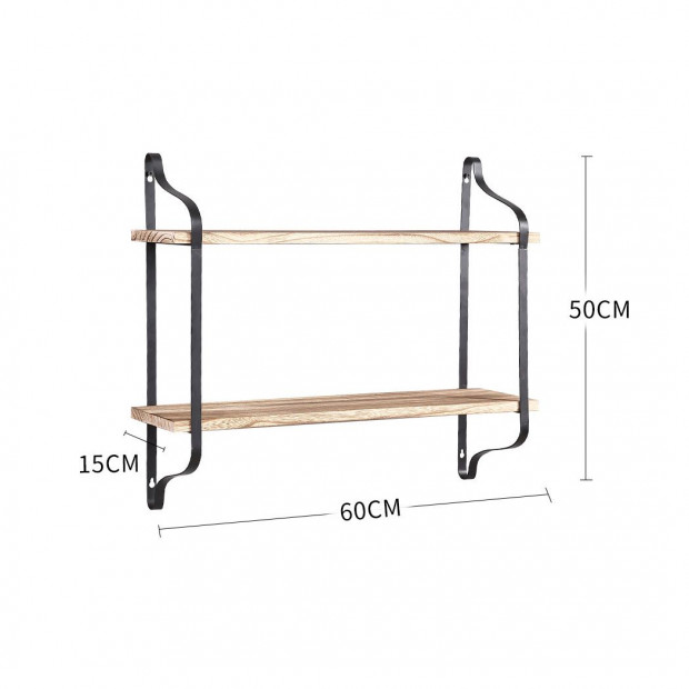 Rustic Floating Shelves Wall Mounted Image 8